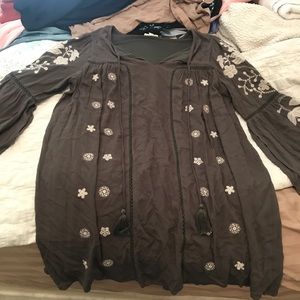 Olive Green Flowy Dress